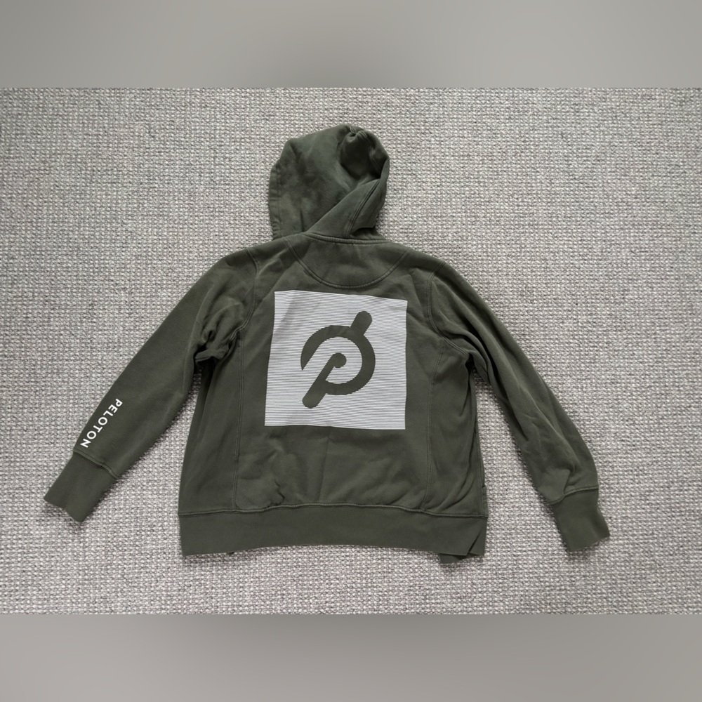Peloton Olive Green Zip up hoodie